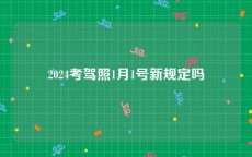 2024考驾照1月1号新规定吗