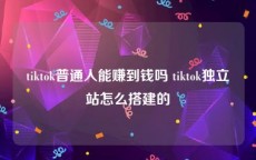 tiktok普通人能赚到钱吗 tiktok独立站怎么搭建的