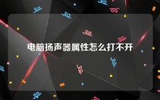 电脑扬声器属性怎么打不开