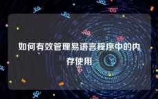 如何有效管理易语言程序中的内存使用