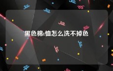 黑色棉t恤怎么洗不掉色