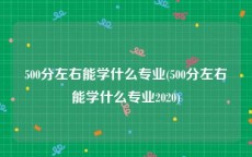 500分左右能学什么专业(500分左右能学什么专业2020)