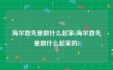 海尔首先是做什么起家(海尔首先是做什么起家的)