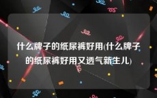 什么牌子的纸尿裤好用(什么牌子的纸尿裤好用又透气新生儿)