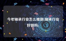 今年轴承行业怎么难做(轴承行业好做吗)