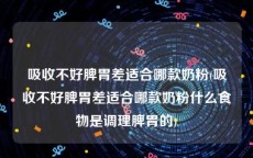 吸收不好脾胃差适合哪款奶粉(吸收不好脾胃差适合哪款奶粉什么食物是调理脾胃的)