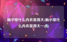 胸小穿什么内衣显得大(胸小穿什么内衣显得大一点)