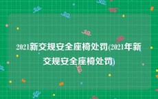 2021新交规安全座椅处罚(2021年新交规安全座椅处罚)