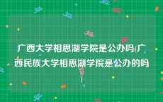 广西大学相思湖学院是公办吗(广西民族大学相思湖学院是公办的吗)