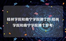 桂林学院和南宁学院哪个好(桂林学院和南宁学院哪个好考)