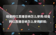 纽曼网红直播音响怎么使用(纽曼网红直播音响怎么使用教程)