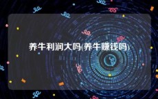 养牛利润大吗(养牛赚钱吗)