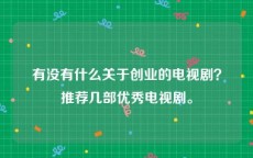 有没有什么关于创业的电视剧？推荐几部优秀电视剧。