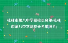 桂林市第八中学副校长名单(桂林市第八中学副校长名单照片)