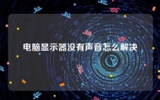 电脑显示器没有声音怎么解决