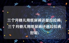 三个月婴儿用纸尿裤还是拉拉裤(三个月婴儿用纸尿裤还是拉拉裤好呢)