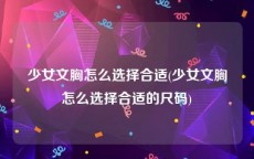 少女文胸怎么选择合适(少女文胸怎么选择合适的尺码)