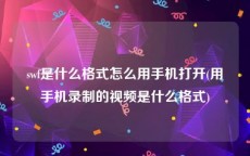 swf是什么格式怎么用手机打开(用手机录制的视频是什么格式)