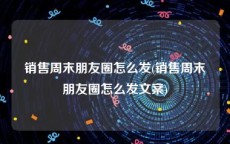 销售周末朋友圈怎么发(销售周末朋友圈怎么发文案)