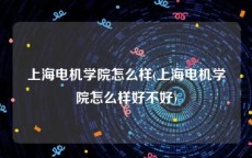 上海电机学院怎么样(上海电机学院怎么样好不好)