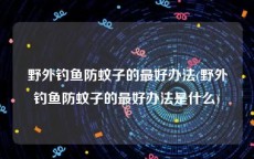 野外钓鱼防蚊子的最好办法(野外钓鱼防蚊子的最好办法是什么)