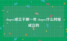 shopee成立于哪一年 shopee什么时候成立的