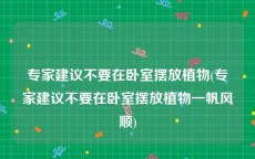 专家建议不要在卧室摆放植物(专家建议不要在卧室摆放植物一帆风顺)