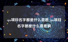 spa项目名字都是什么意思 spa项目名字都是什么意思啊