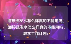 潘婷洗发水怎么样真的不能用吗(潘婷洗发水怎么样真的不能用吗教学工作计划)