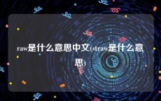 raw是什么意思中文(straw是什么意思)