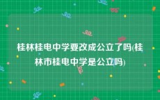 桂林桂电中学要改成公立了吗(桂林市桂电中学是公立吗)