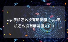 oppo手机怎么没有朋友圈〈oppo手机怎么没有朋友圈入口〉