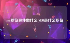 seo职位具体做什么(SEO是什么职位)