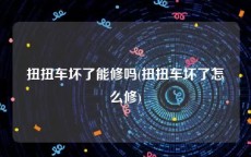 扭扭车坏了能修吗(扭扭车坏了怎么修)