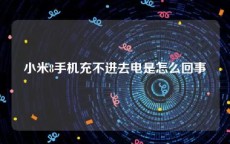 小米8手机充不进去电是怎么回事