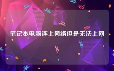 笔记本电脑连上网络但是无法上网