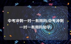 中考冲刺一对一有用吗(中考冲刺一对一有用吗知乎)