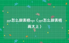 ppt怎么做表格wps〈ppt怎么做表格高大上〉