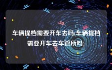 车辆提档需要开车去吗(车辆提档需要开车去车管所吗)