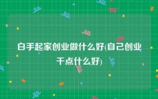 白手起家创业做什么好(自己创业干点什么好)