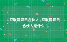 G互联网项目合伙人 g互联网项目合伙人是什么