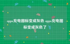 oppo充电图标变成灰色 oppo充电图标变成灰色了