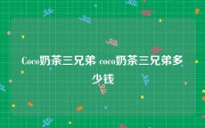 Coco奶茶三兄弟 coco奶茶三兄弟多少钱