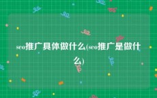 seo推广具体做什么(seo推广是做什么)