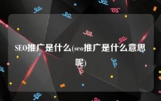 SEO推广是什么(seo推广是什么意思呢)