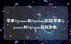 苹果12promax和13promax区别(苹果12promax和13promax区别外观)