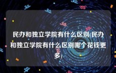 民办和独立学院有什么区别(民办和独立学院有什么区别哪个花钱更多)