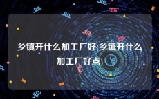 乡镇开什么加工厂好(乡镇开什么加工厂好点)