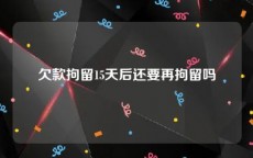 欠款拘留15天后还要再拘留吗