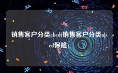 销售客户分类abcd(销售客户分类abcd保险)